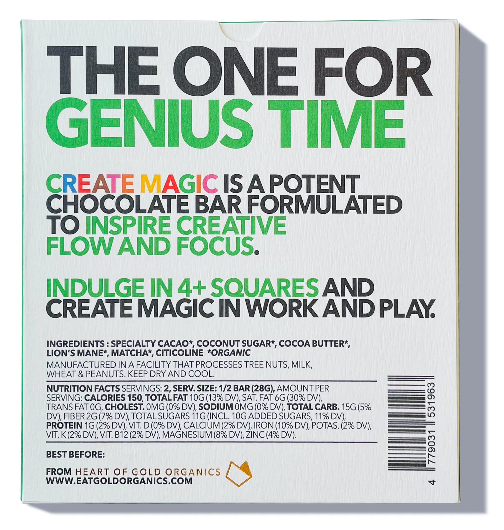 Ingredient list for CREATE MAGIC