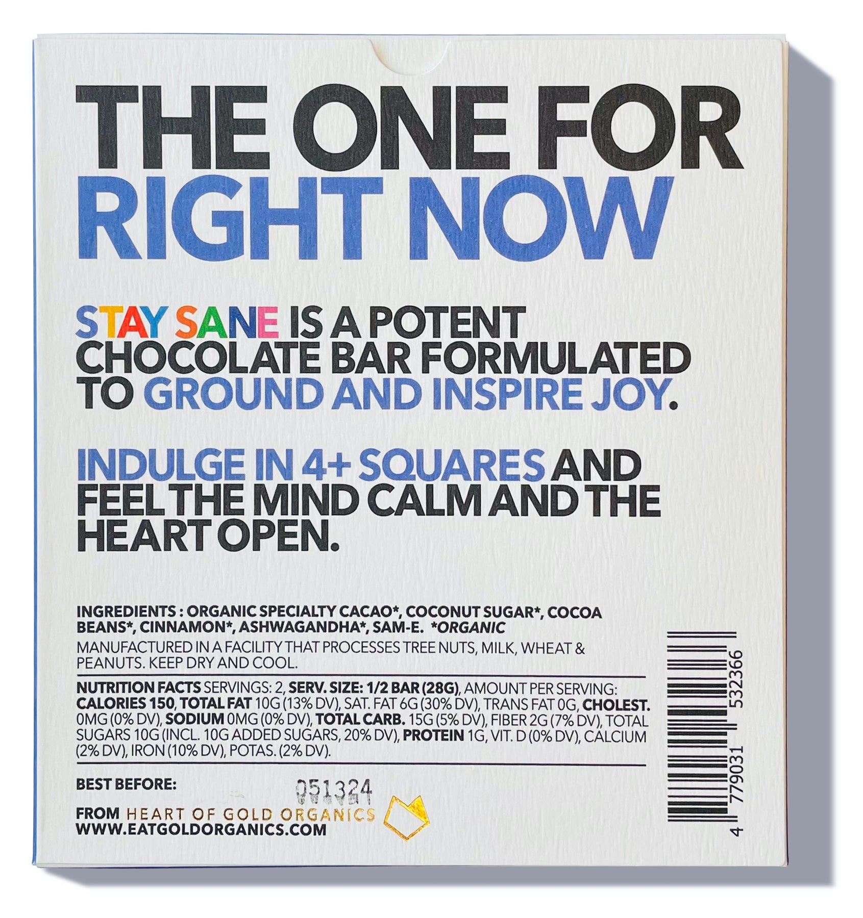 Ingredient list for STAY SANE